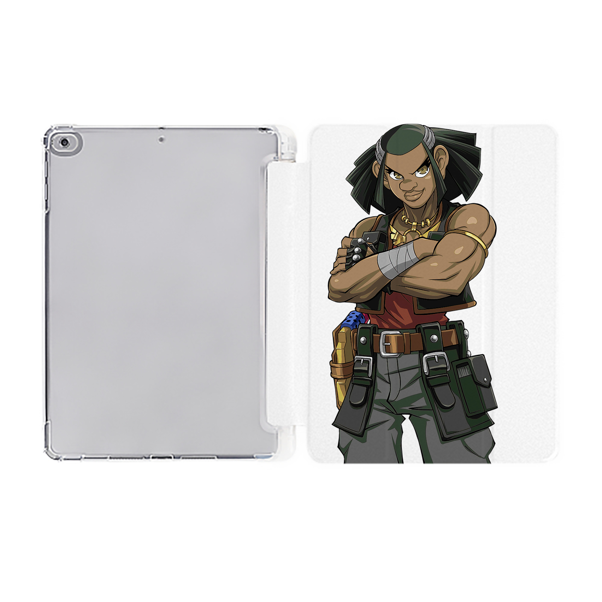 （画像用） 遊☆戯☆王 Yu-Gi-Oh! IPad ケース ペン収納付き 三つ折りスタンド PUレザー×シリコン 対応機種9.5/10.5/10.9インチ